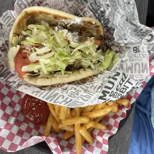 Beef and lamb gyro.