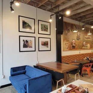 the interior of a coffee shop