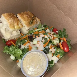 Side salad with Dijon