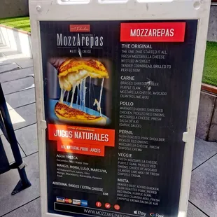 a menu for a restaurant