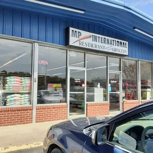 Front of businesses