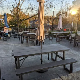 Patio seating, recently expanded.