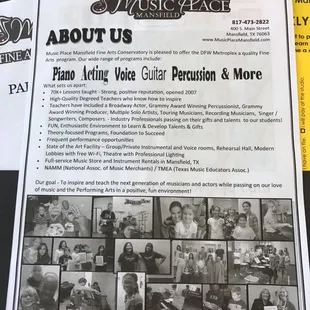 About Music Place Mansfield