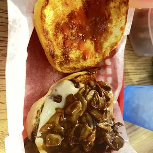 Mushroom Swiss burger