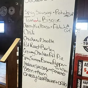 Homemade soup board