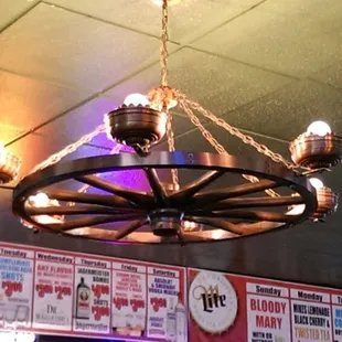 a chandelier hanging from the ceiling