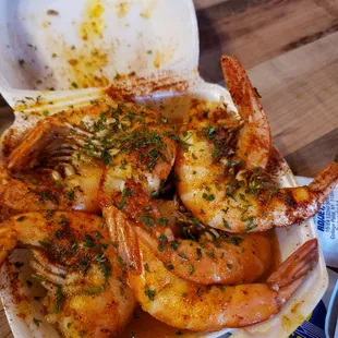 Steamed shrimp