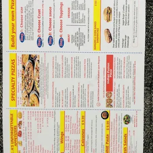 Regular menu