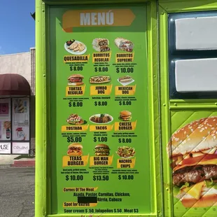 burgers, menu