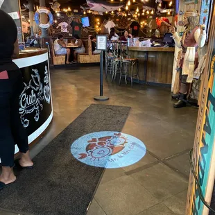 the inside of a restaurant