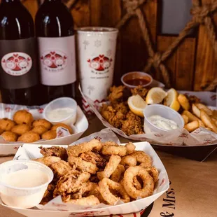 a variety of food items