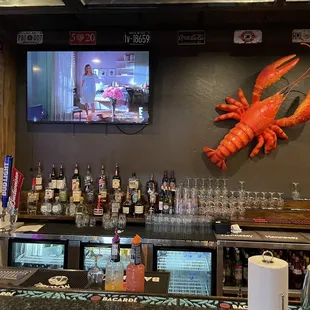 a lobster on the wall