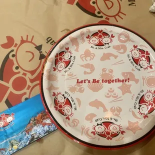 a plate, fork, and napkin