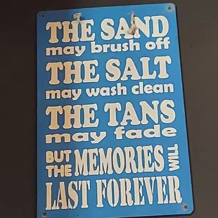 I loved this sign on the wall