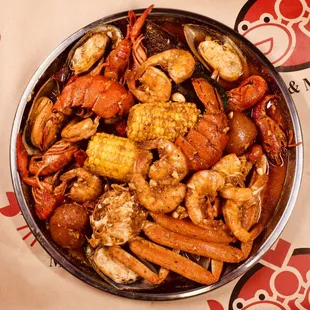 a bowl of seafood