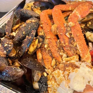 shellfish, mussels, food, oysters, oysters and mussels