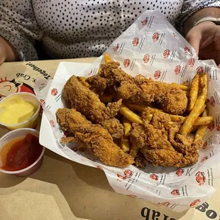 Chicken tenders and fries