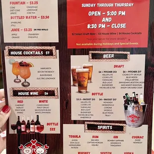 Drinks Menu