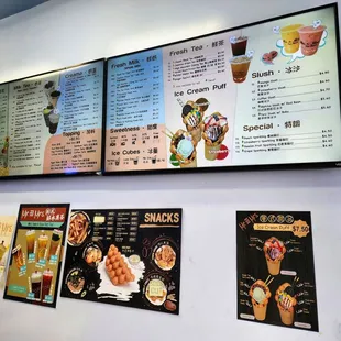 menus and prices
