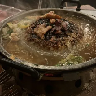 Towards the end of dinner