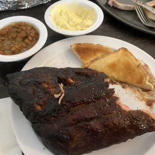My HALF of the slab of ribs we shared!  Couldn't even finish one slab between the two of us!! Sooo much meat!!