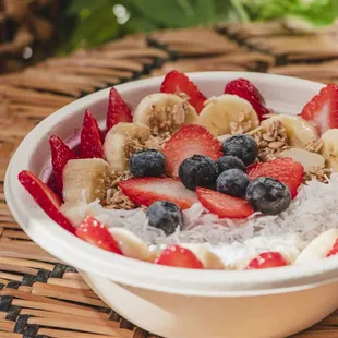  bowl of fruit and cereal