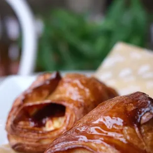 two croissants on a plate