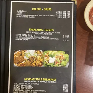 Soup menu