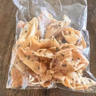 Partially eaten tofu chips ;)