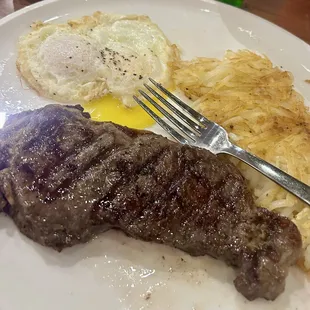 Steak and eggs