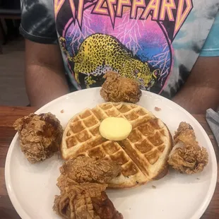 Chicken and waffles
