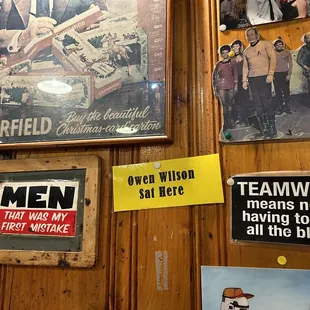 Owen&apos;s sign adjusted as was bothering me seeing crooked  Wedding crashers, Me and Dupree movies memories