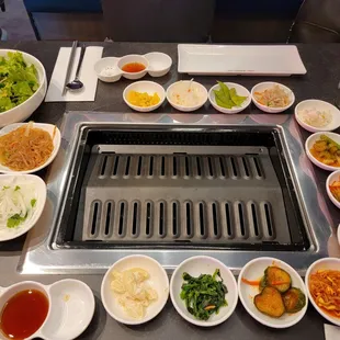 Tons of mouth watering unlimited.... Banchan.