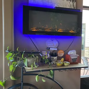 Fireplace on the screen