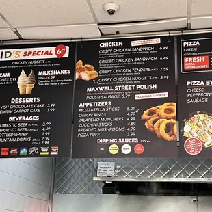 menu and prices