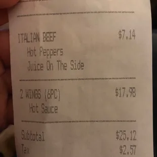 Overpriced frozen wings.