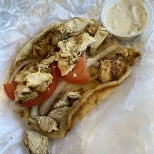 Chicken Kebob On A Pita