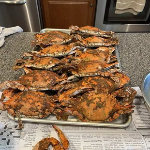 Steamed Large Crabs