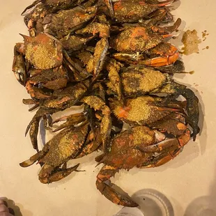 Steamed crabs
