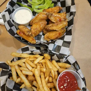 Thai Chili Wings and Fries. So good!!