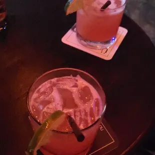 Greyhounds, surprisingly very fresh grapefruit juice!