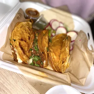 Quesa tacos, extra crispy!