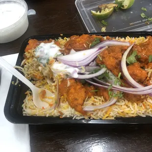 Boneless chicken biryani