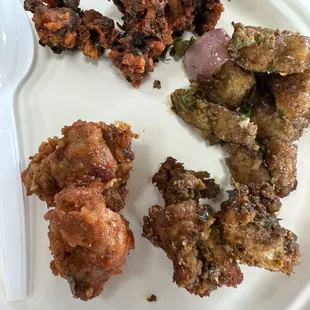 a plate of fried food