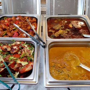 $13 lunch buffet: the closest dish is fish curry served on a Monday
