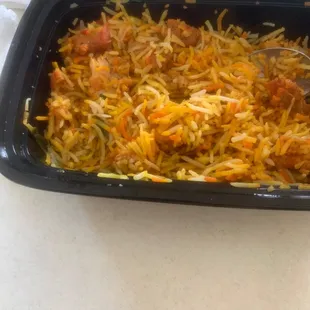 Chicken biryani and the mutton biryani OMG so yummy