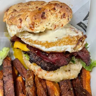 Breakfast Burger Biscuit