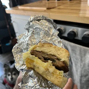 Sausage Egg and Cheese Biscuit