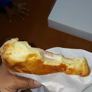 One of the best ham &amp; cheese croissant sandwiches.