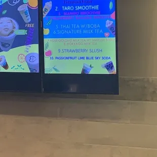 Menu (Top 10 Flavors This month)